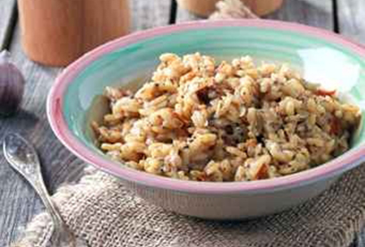 Recette d'&eacute;t&eacute; - Risotto aux 3 poivrons parfum&eacute; au curry